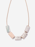 Ceramic Bead Necklace - Blush/Marble